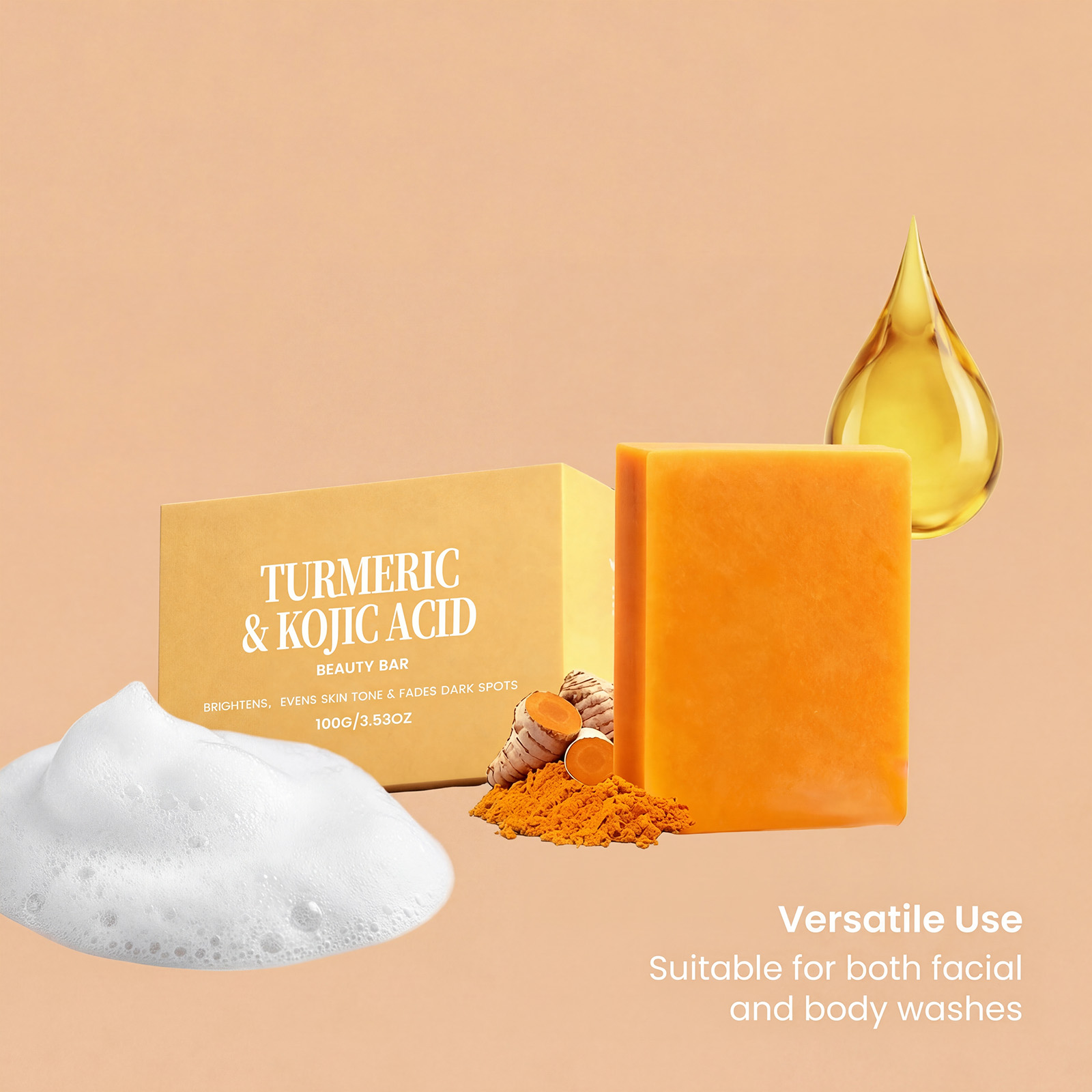 Savon au curcuma et à l'acide  - Kojic Acid Soap avis et prix